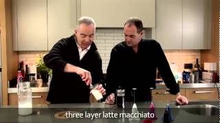 aerolatte  milk frother makes three layer caffè latte macchiato [upl. by Remmos848]