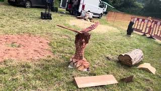 A fabulous range of wooden sculpture at Caerleon festival 2024 [upl. by Rugg]