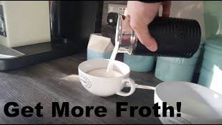 How to Get More Froth from Your Nespresso Coffee Aeroccino  Nespresso tips and help [upl. by Kentigerma181]