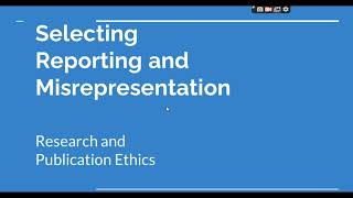 Selective Reporting and Misrepresentation of data Research and Publication ethics Phd coursework [upl. by Sivraj]