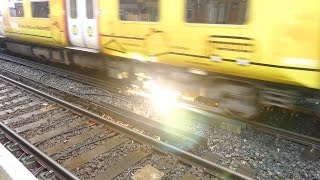 Merseyrail 507 009 making arcs at Birkdale station [upl. by Stephanus]