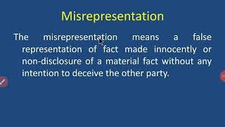 Misrepresentation [upl. by Mcfadden]